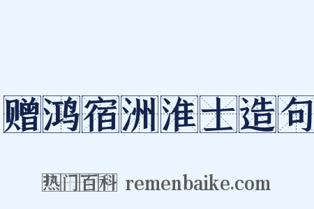 赠鸿宿洲淮士造句是什么意思的图片